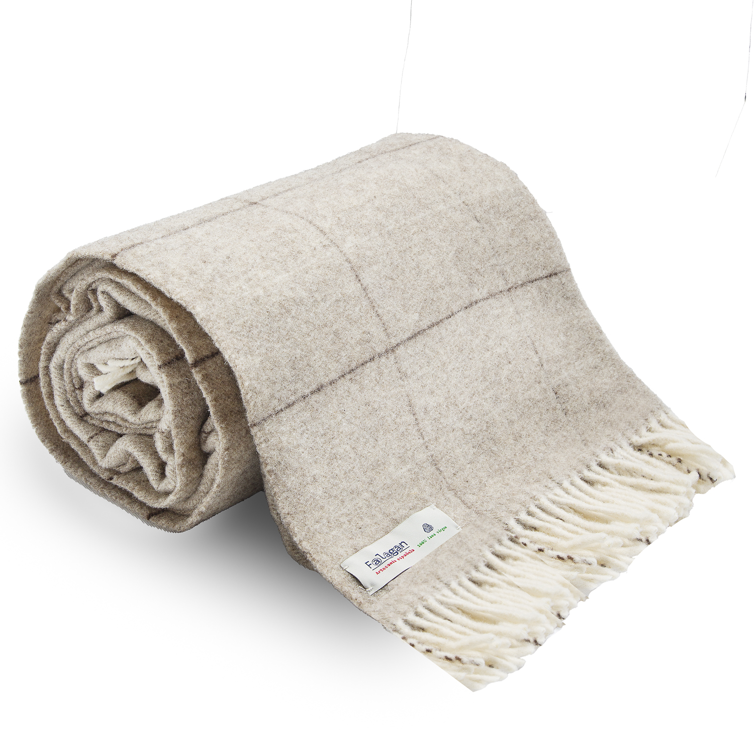 Rustica Maragata Blanket - Natural Squares